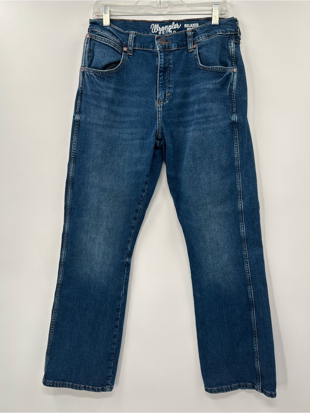 Wrangler Retro Men's Relaxed Boot Blue Jeans Denim size 32 x 32